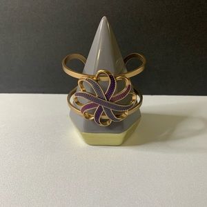 🌸 Used Avon Purple Gold Cuff Bracelet